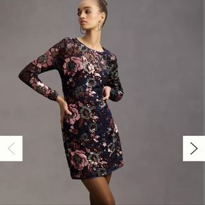 Anthropologie Sequin Mini Dress